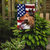 11" x 15 1/2" Polyester Collie Smooth Dog American Flag Garden Flag 2-Sided 2-Ply
