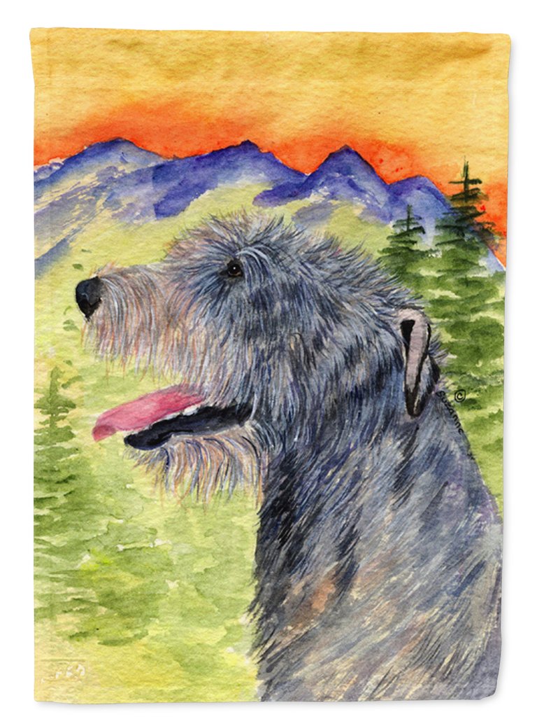 11" x 15 1/2" Polyester Irish Wolfhound Garden Flag 2-Sided 2-Ply