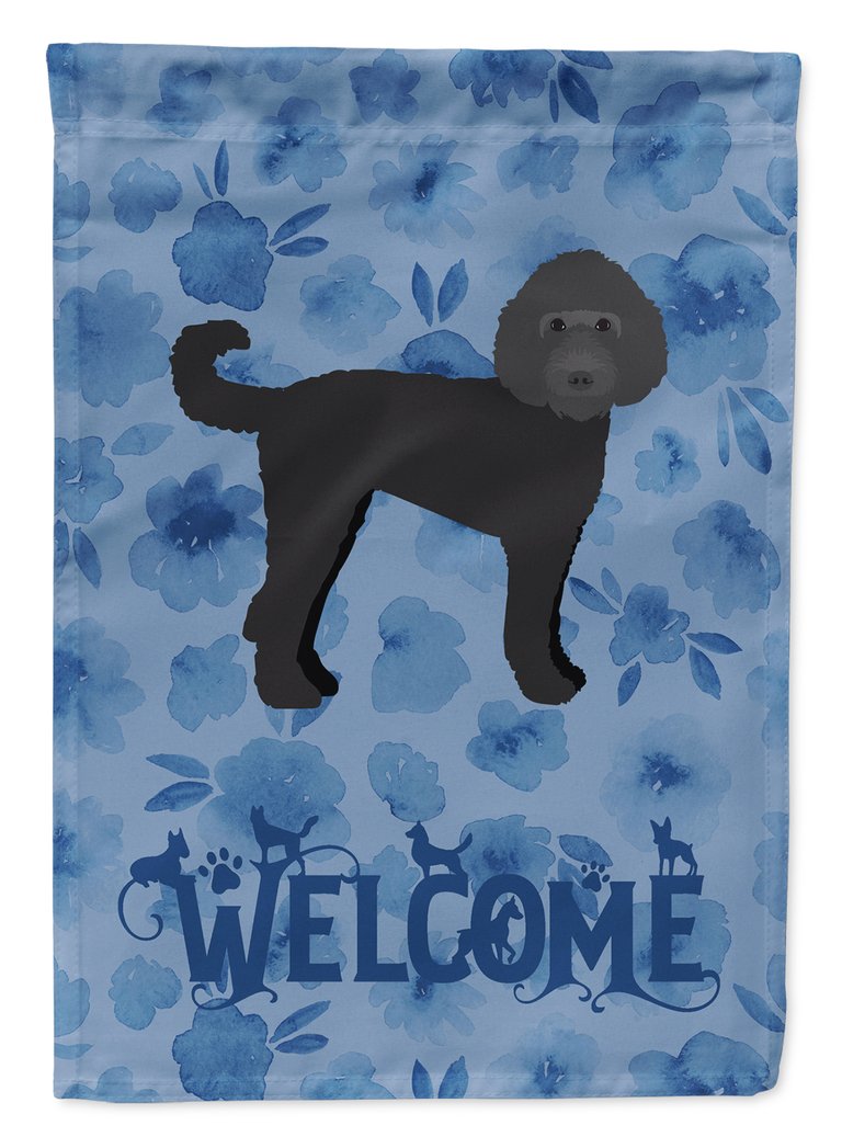 11" x 15 1/2" Polyester Labradoodle Welcome Garden Flag 2-Sided 2-Ply