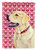 11" x 15 1/2" Polyester Labrador Hearts Love and Valentine's Day Portrait Garden Flag 2-Sided 2-Ply