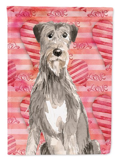 Caroline's Treasures 11" x 15 1/2" Polyester Love A Irish Wolfhound Garden Flag 2-Sided 2-Ply product