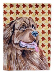 11" x 15 1/2" Polyester Newfoundland Fall Leaves Portrait Garden Flag 2-Sided 2-Ply