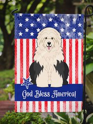 11" x 15 1/2" Polyester Patriotic USA Old English Sheepdog Garden Flag 2-Sided 2-Ply