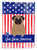 11" x 15 1/2" Polyester Patriotic USA Pug Brown Garden Flag 2-Sided 2-Ply