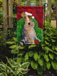 11" x 15 1/2" Polyester Wire Fox Terrier Christmas Garden Flag 2-Sided 2-Ply