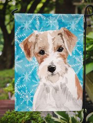 11" x 15 1/2" Polyester Wire Hair Jack Russell Winter Garden Flag 2-Sided 2-Ply