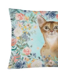 12 in x 16 in  Outdoor Throw Pillow Abyssinian Spring Flowers Canvas Fabric Decorative Pillow