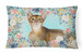 12 in x 16 in  Outdoor Throw Pillow Abyssinian Spring Flowers Canvas Fabric Decorative Pillow