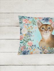 12 in x 16 in  Outdoor Throw Pillow Abyssinian Spring Flowers Canvas Fabric Decorative Pillow