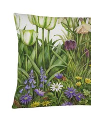 12 in x 16 in  Outdoor Throw Pillow April Fox by Debbie Cook Canvas Fabric Decorative Pillow