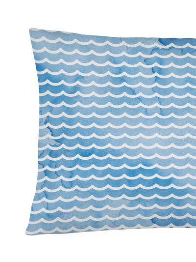 Caroline's Treasures 12 in x 16 in  Outdoor Throw Pillow Beach Watercolor Waves Canvas Fabric Decorative Pillow product