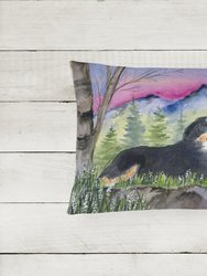 12 in x 16 in  Outdoor Throw Pillow Bernese Mountain Dog Canvas Fabric Decorative Pillow