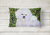 12 in x 16 in  Outdoor Throw Pillow Bichon Frise Canvas Fabric Decorative Pillow