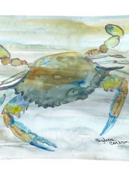 12 in x 16 in  Outdoor Throw Pillow Blue Crab #2 Watercolor Canvas Fabric Decorative Pillow