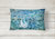 12 in x 16 in  Outdoor Throw Pillow Blue Fish Canvas Fabric Decorative Pillow