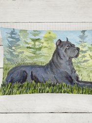 12 in x 16 in  Outdoor Throw Pillow Cane Corso Canvas Fabric Decorative Pillow