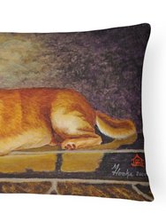 12 in x 16 in  Outdoor Throw Pillow Chihuahua I See Me Canvas Fabric Decorative Pillow