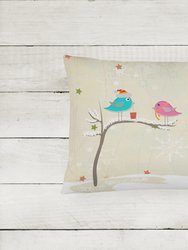 12 in x 16 in  Outdoor Throw Pillow Christmas Presents between Friends Brittany Canvas Fabric Decorative Pillow