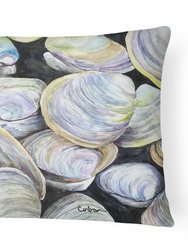 12 in x 16 in  Outdoor Throw Pillow Clam Quahog Shells Canvas Fabric Decorative Pillow