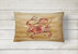 12 in x 16 in  Outdoor Throw Pillow Cooked Crab Sandy Beach Canvas Fabric Decorative Pillow