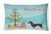 12 in x 16 in  Outdoor Throw Pillow Dachshund Christmas Tree Canvas Fabric Decorative Pillow