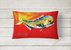 12 in x 16 in  Outdoor Throw Pillow Danny Dolphin Fish Canvas Fabric Decorative Pillow