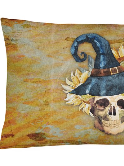 Caroline's Treasures 12 in x 16 in  Outdoor Throw Pillow Day of the Dead Witch Skull  Canvas Fabric Decorative Pillow product