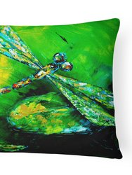 12 in x 16 in  Outdoor Throw Pillow Dragonfly Summer Flies Canvas Fabric Decorative Pillow