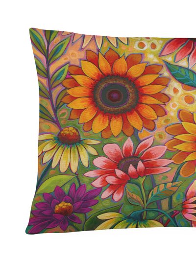Caroline's Treasures 12 in x 16 in  Outdoor Throw Pillow Fall Sunflower Surprise Canvas Fabric Decorative Pillow product