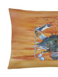 12 in x 16 in  Outdoor Throw Pillow Female Blue Crab Spicy Hot Canvas Fabric Decorative Pillow
