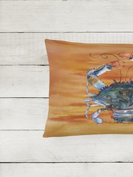 12 in x 16 in  Outdoor Throw Pillow Female Blue Crab Spicy Hot Canvas Fabric Decorative Pillow