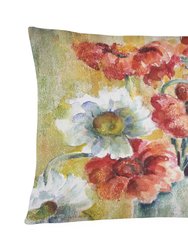 12 in x 16 in  Outdoor Throw Pillow Flowers by Fiona Goldbacher Canvas Fabric Decorative Pillow