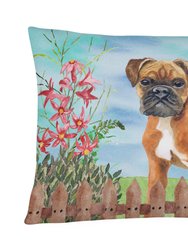 12 in x 16 in  Outdoor Throw Pillow German Boxer Spring Canvas Fabric Decorative Pillow