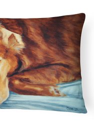 12 in x 16 in  Outdoor Throw Pillow Golden Retriever by Tanya and Craig Amberson Canvas Fabric Decorative Pillow