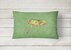 12 in x 16 in  Outdoor Throw Pillow Grasshopper on Avacado Canvas Fabric Decorative Pillow