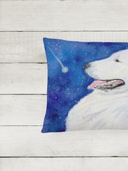 12 in x 16 in  Outdoor Throw Pillow Great Pyrenees Canvas Fabric Decorative Pillow