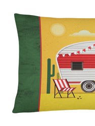 12 in x 16 in  Outdoor Throw Pillow Greatest Adventure Retro Camper Desert Canvas Fabric Decorative Pillow