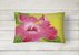 12 in x 16 in  Outdoor Throw Pillow Hot Pink Hibiscus by Malenda Trick Canvas Fabric Decorative Pillow
