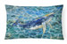 12 in x 16 in  Outdoor Throw Pillow Humpback Whale Canvas Fabric Decorative Pillow