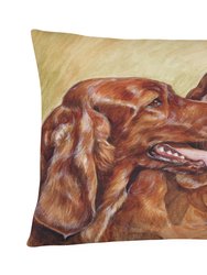 12 in x 16 in  Outdoor Throw Pillow Irish Setters Canvas Fabric Decorative Pillow