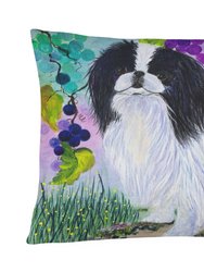 12 in x 16 in  Outdoor Throw Pillow Japanese Chin Canvas Fabric Decorative Pillow