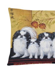 12 in x 16 in  Outdoor Throw Pillow Japanese Chin Tea House Canvas Fabric Decorative Pillow