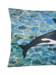 12 in x 16 in  Outdoor Throw Pillow Killer Whale Orca Canvas Fabric Decorative Pillow