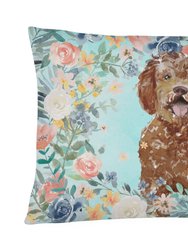 12 in x 16 in  Outdoor Throw Pillow Labradoodle Canvas Fabric Decorative Pillow