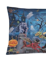 12 in x 16 in  Outdoor Throw Pillow Littlest Witch's Halloween Party Canvas Fabric Decorative Pillow