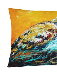 12 in x 16 in  Outdoor Throw Pillow Look at the Birdie Canvas Fabric Decorative Pillow