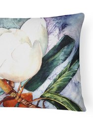 12 in x 16 in  Outdoor Throw Pillow Magnolia Canvas Fabric Decorative Pillow