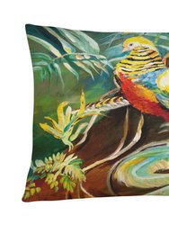 12 in x 16 in  Outdoor Throw Pillow Mandarin Pheasant Canvas Fabric Decorative Pillow