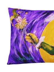 12 in x 16 in  Outdoor Throw Pillow Mardi Gras Hey Mister Canvas Fabric Decorative Pillow