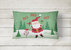 12 in x 16 in  Outdoor Throw Pillow Merry Christmas Santa Claus Ho Ho Ho Canvas Fabric Decorative Pillow